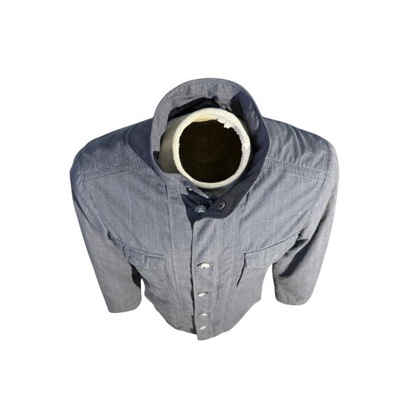 Banana Republic Men’s Gray Utility Jacket Small Cotton Lined Pockets - Picture 2 of 9